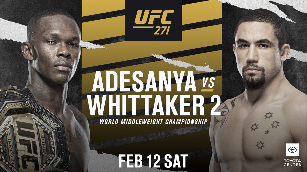 Ufc Adesanya Vs Whittaker Full Match Card Date Where To