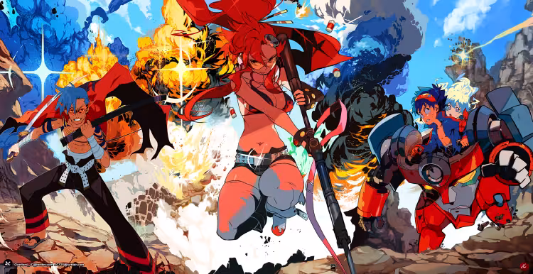 Gurren Lagann one of the best mecha/adventure anime
