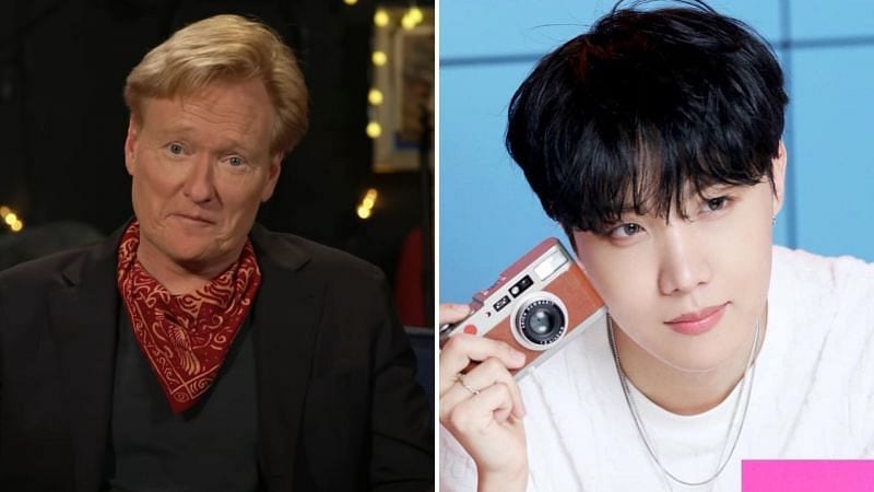 Conan O Brien Reacts to BTS s J hope Calling Him  Curtain  - 35