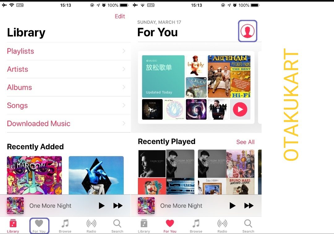 Apple music mobile app