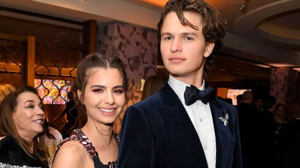 Ansel and Violetta at rep carpet of an event