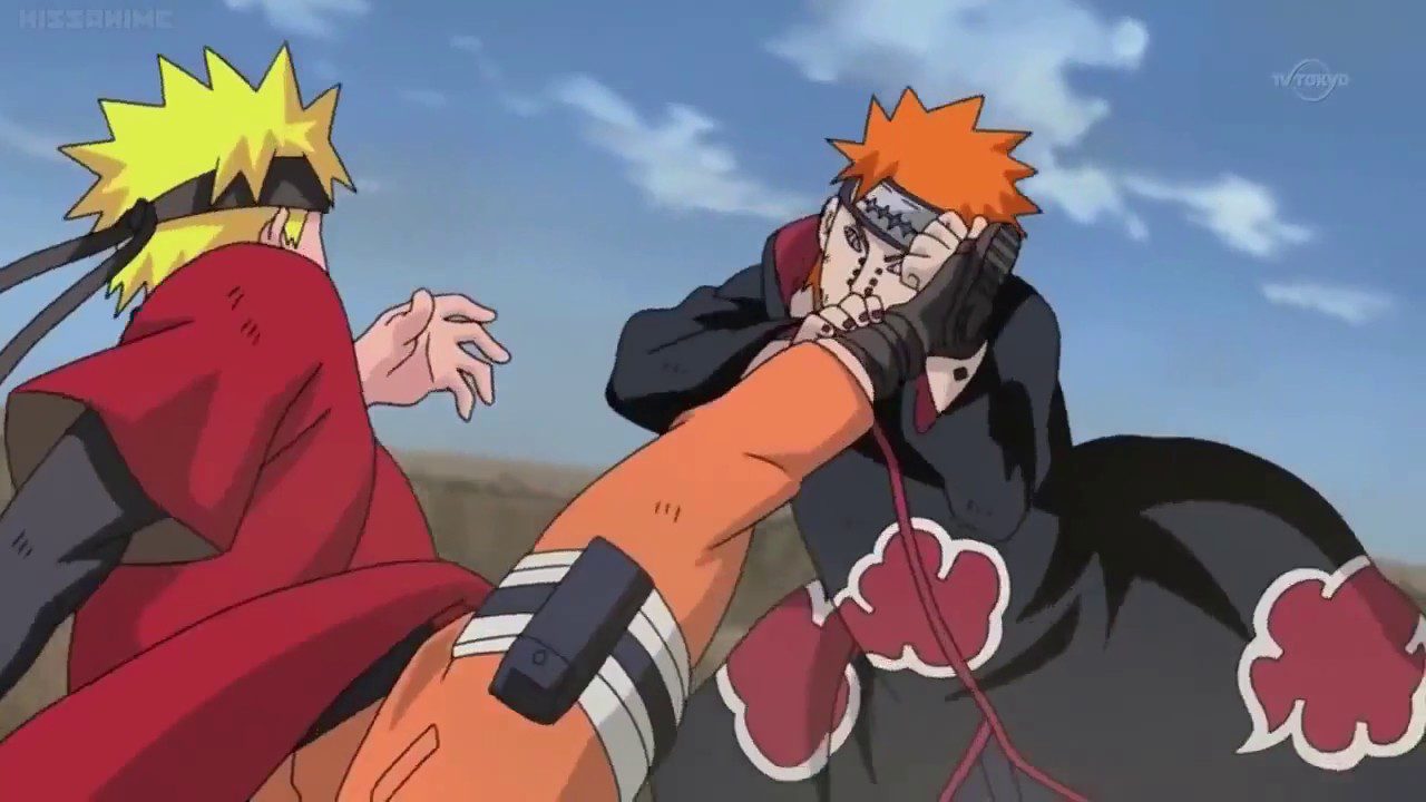 When does Naruto fight Pain?