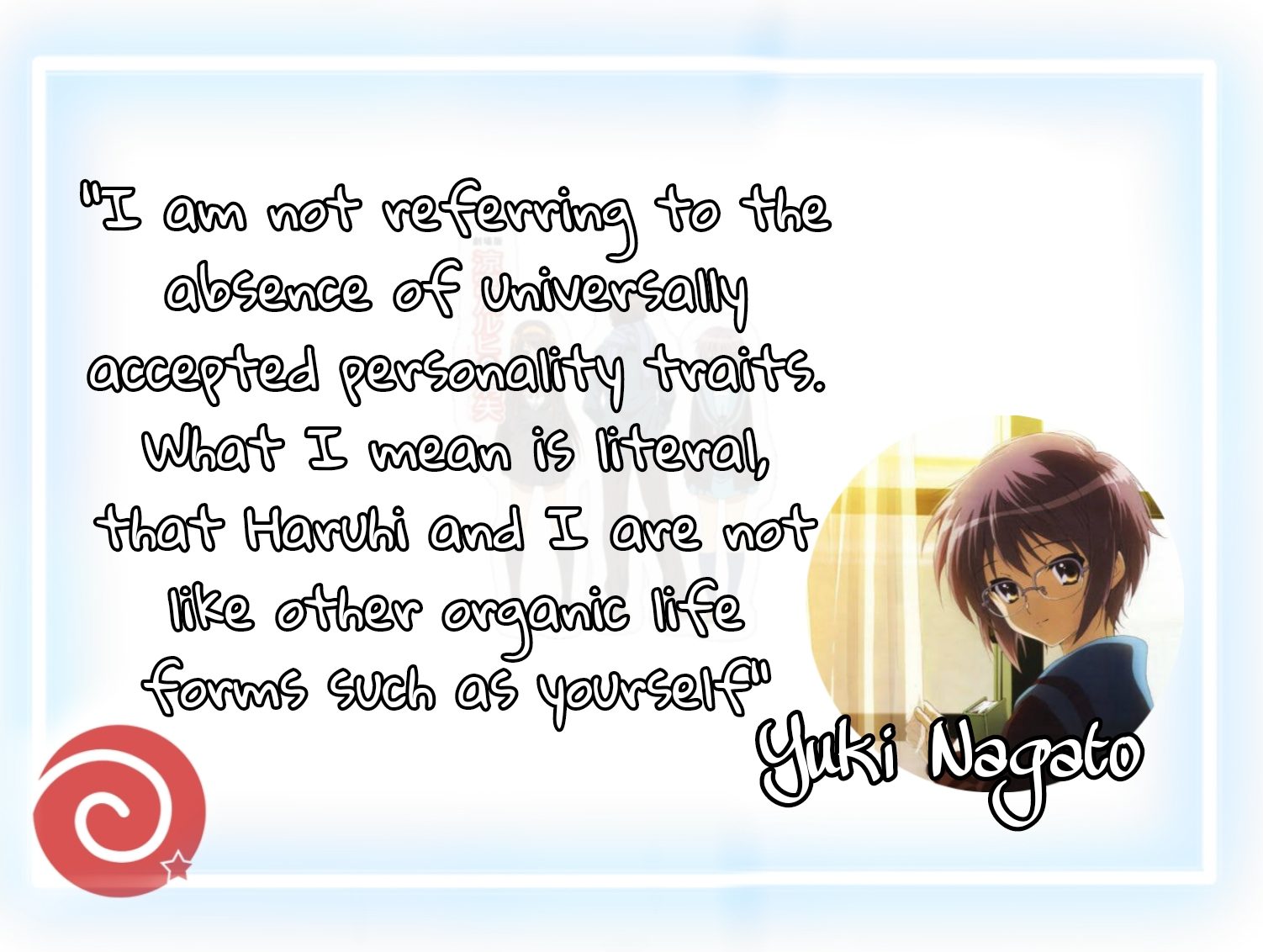 Quotes from The Melancholy of Haruhi Suzumiya
