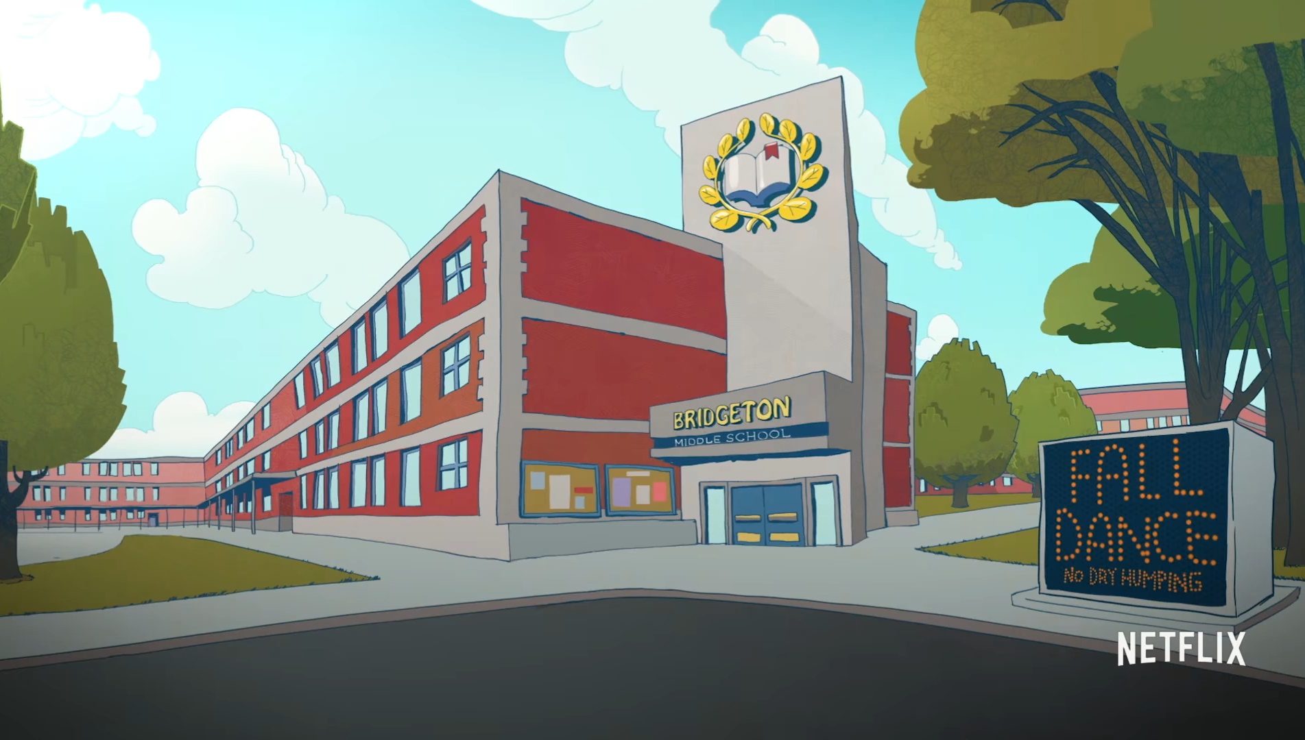 Big school. Школа big mouth. Рисунок Bolton Middle School. Nickelodeon Andy.