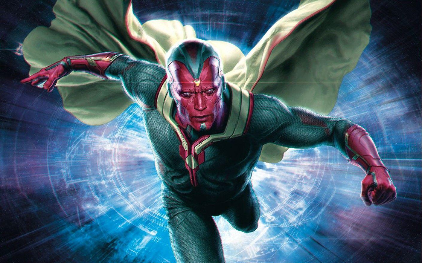 Vision can shape shift and change his body's density 