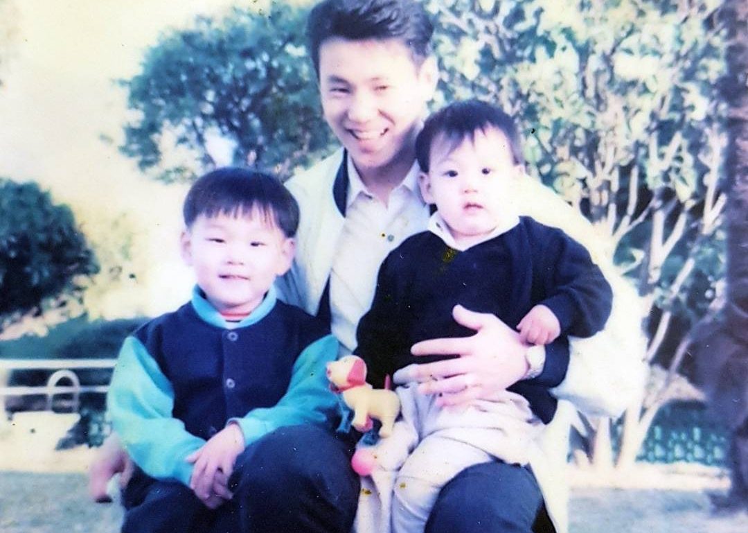 Jungkook with his Father and Brother Jeon Jung-hyun