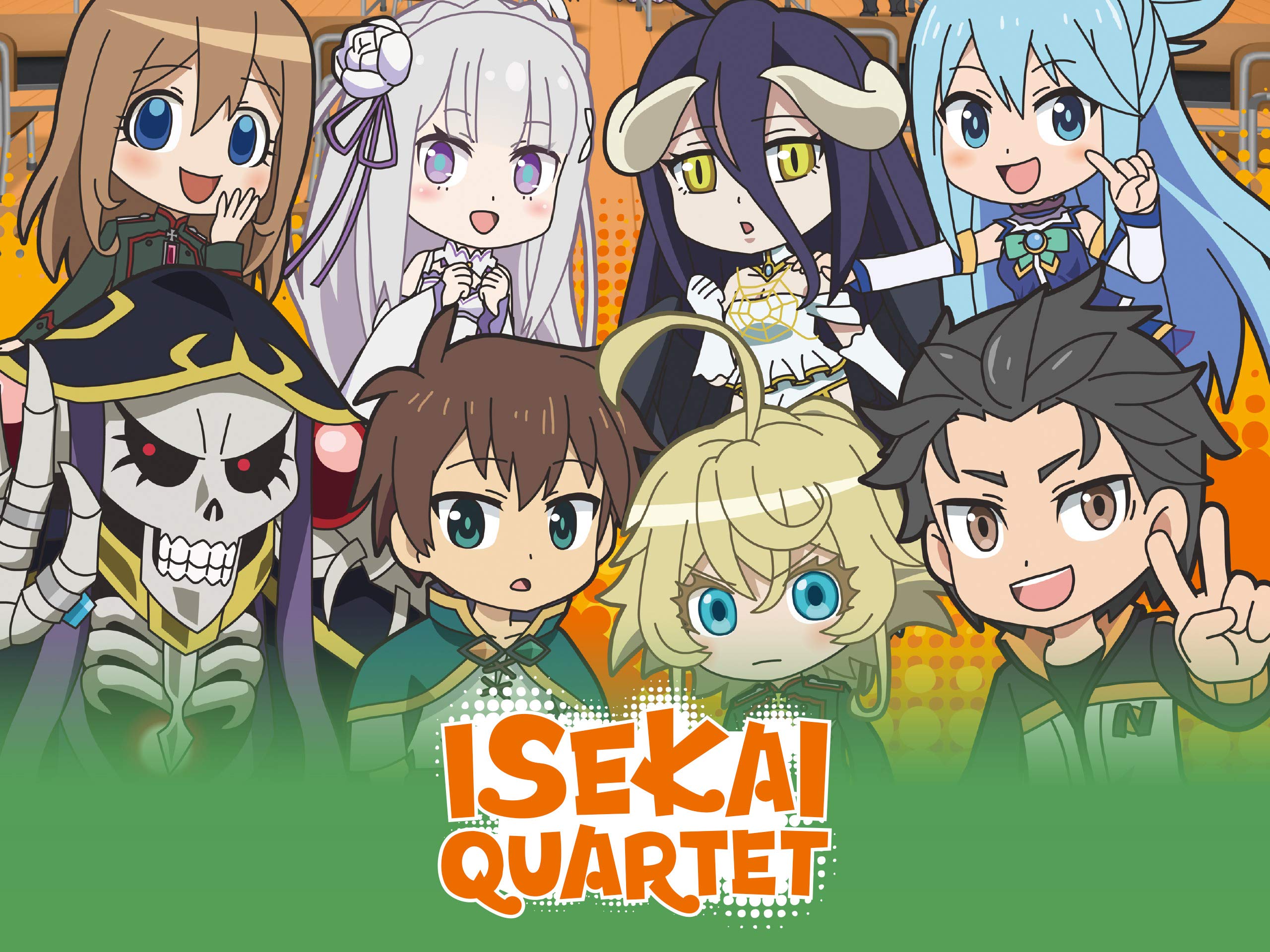 10 of the Best Chibi Anime Series You Should Check Out - Isekai Quartet Poster