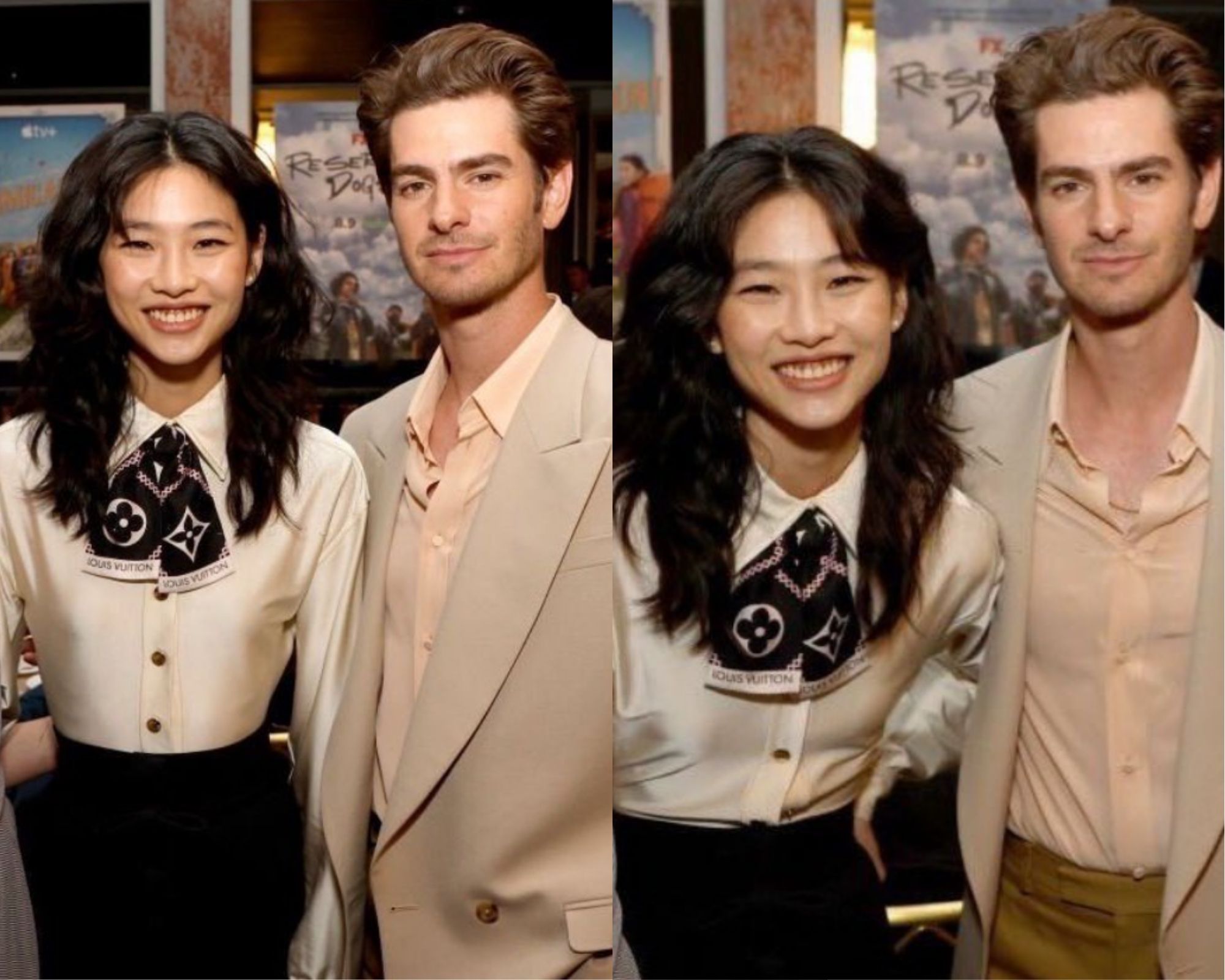 Jung Ho Yeon and Andrew Garfield