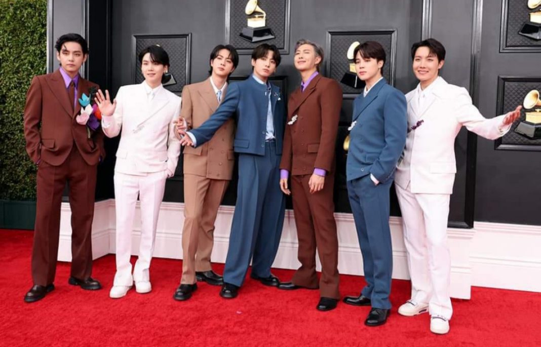 BTS Appears At The Grammys 2022 Red Carpet Event OtakuKart