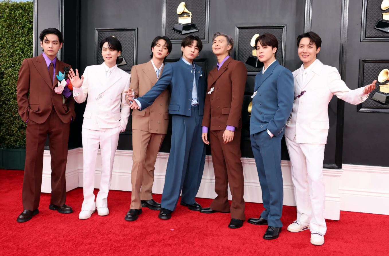 BTS Reveals Possible Future Collabs At The 2022 Grammys Red Carpet