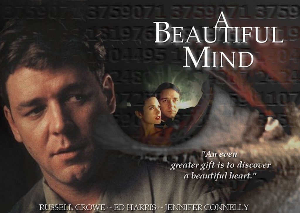 The poster of the film, A Beautiful Mind