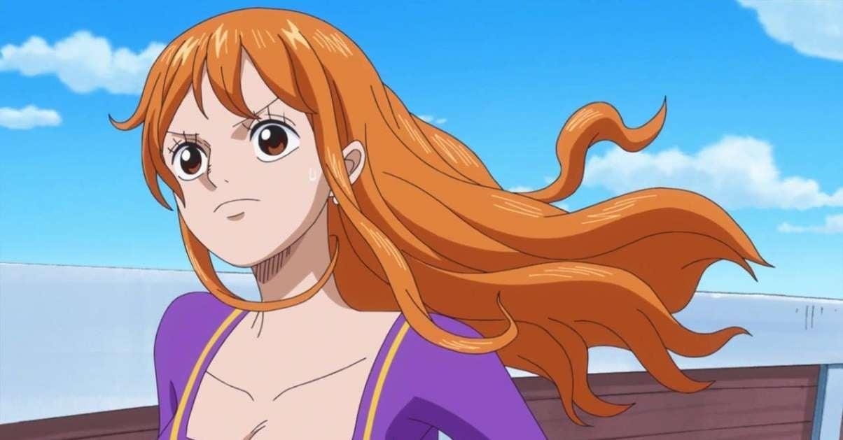 Nami among the Top ten orange hair anime characters