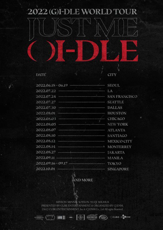 2022 (G)I-DLE JUST ME ()I-DLE World Tour 