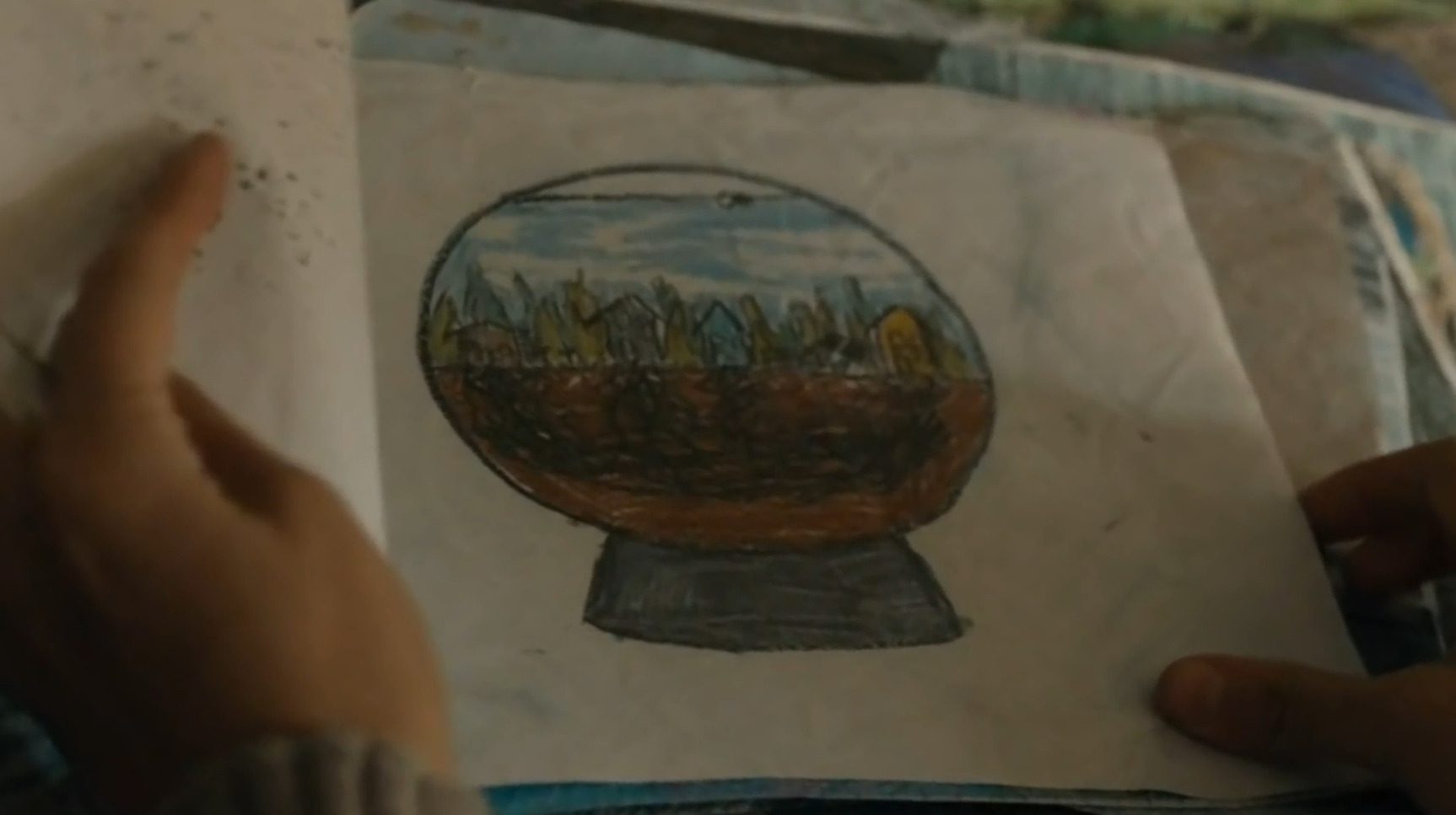 Victor's Snow globe drawing