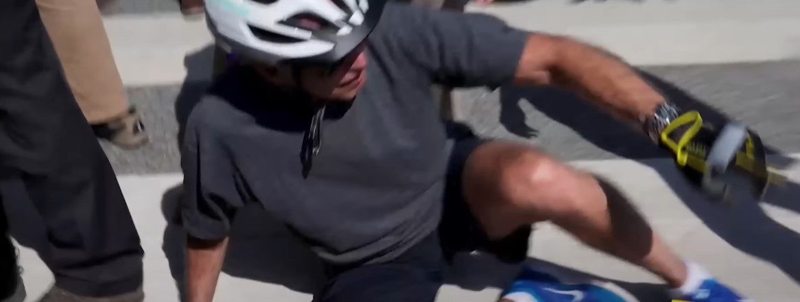 The US President Had A Terrible Fall Off A Bike