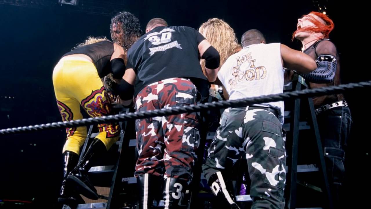 Edge and Christian vs. Hardy Boyz vs. Dudley Boyz