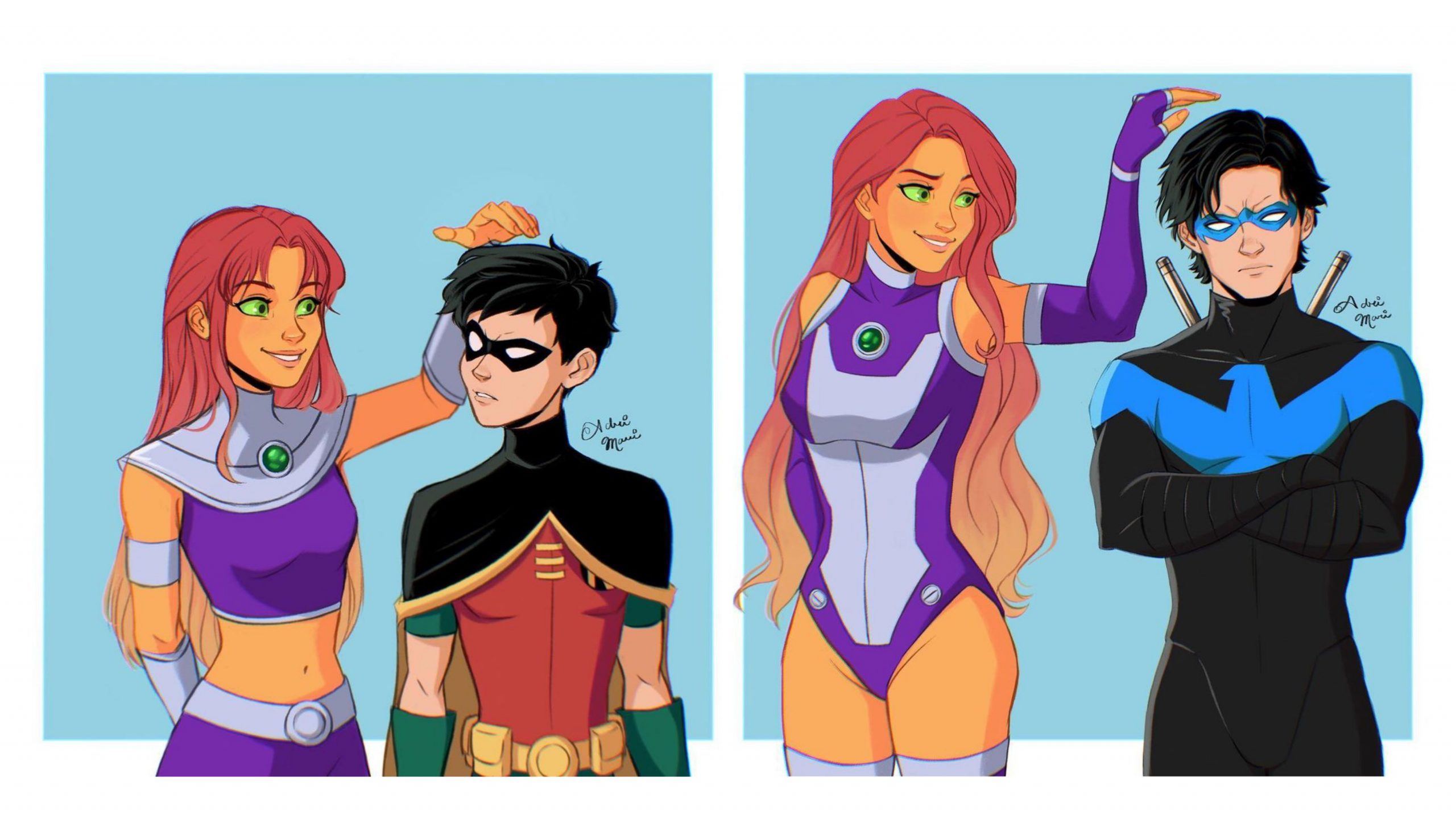 Starfire and Nightwing, The Iconic Duo