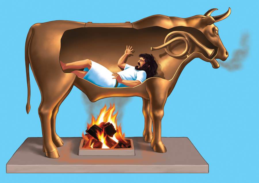 A representation of the use of brazen bull