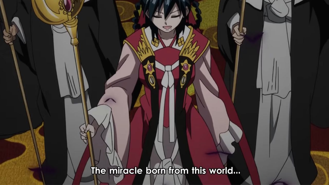 Sinbad's entry in Magi anime