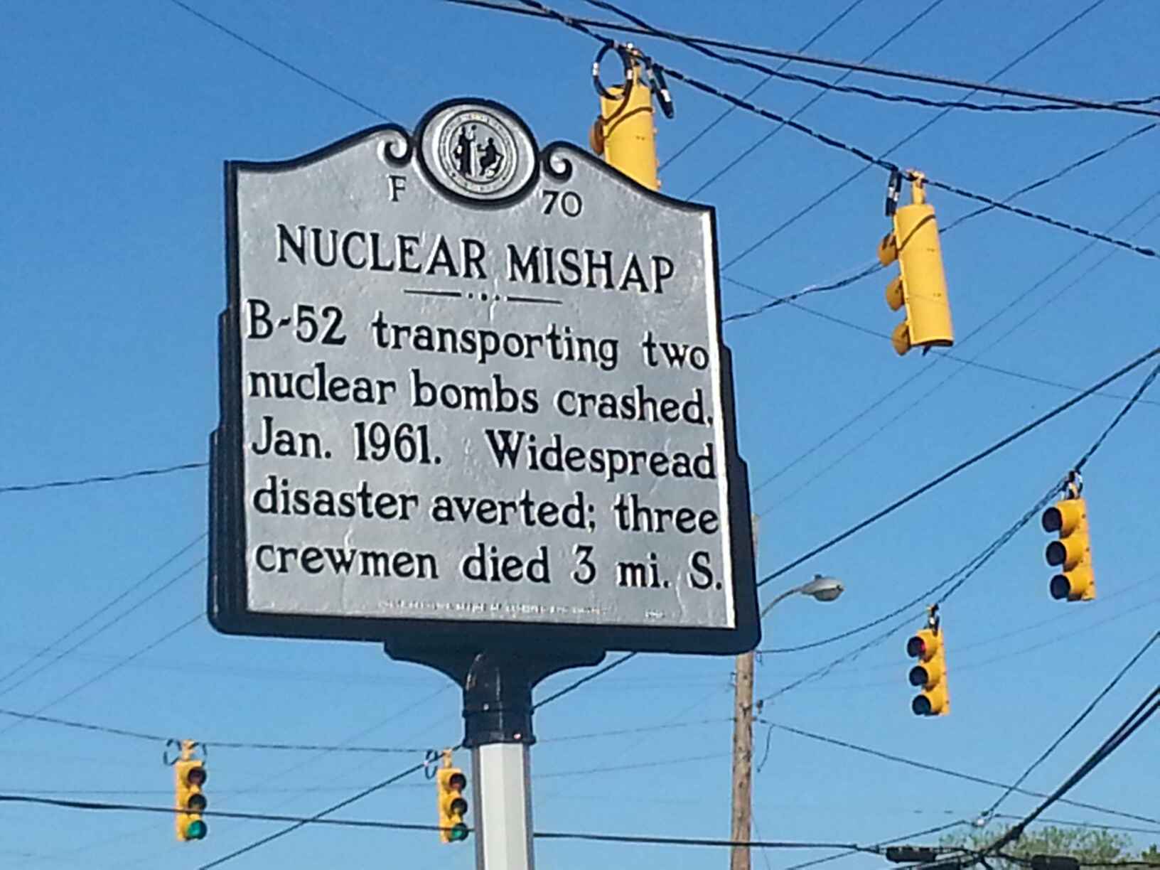 Goldsboro B-52 sign marker