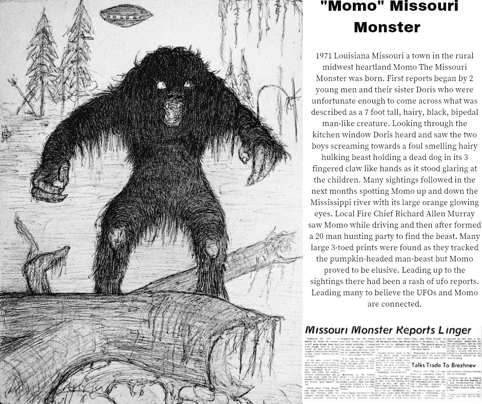 Momo monster and UFO