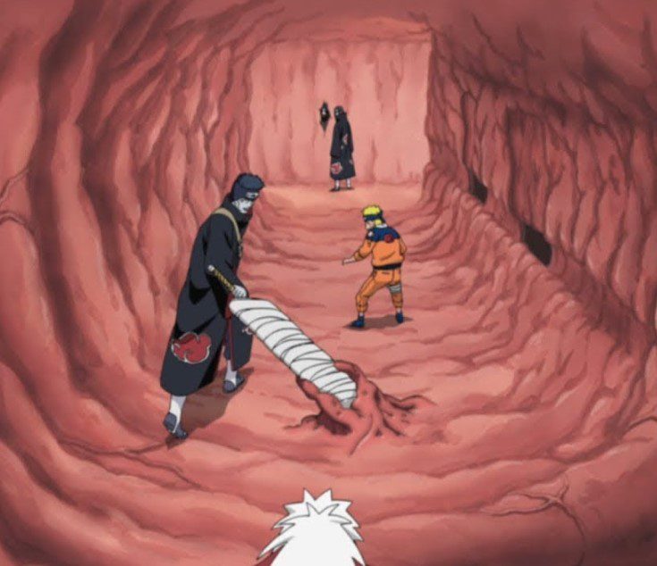 Sasuke, Naruto, Jiraya vs. Kisame and Itachi