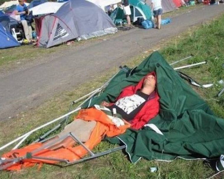 A Guy In A Tent? No, Guy On A Tent