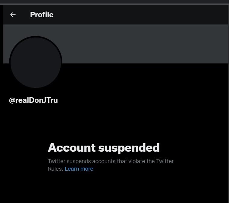 Was The Account Suspended?