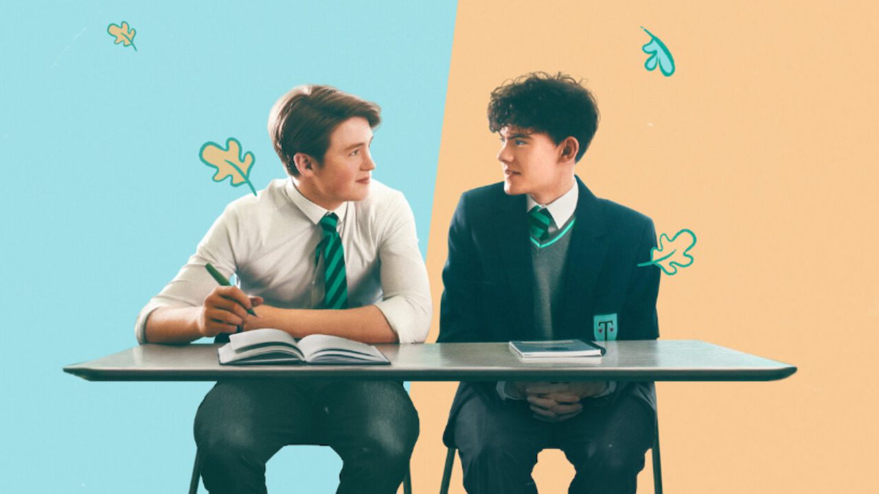 Nick and Charlie's characters portrayed by Kit Connor and Joe Locke in the Netflix Heartstopper show