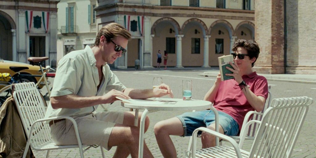 Armie Hammer and Timothee Chalamet in Call Me By Your Name 