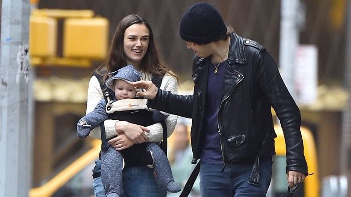Keira Knightley with her first new born 