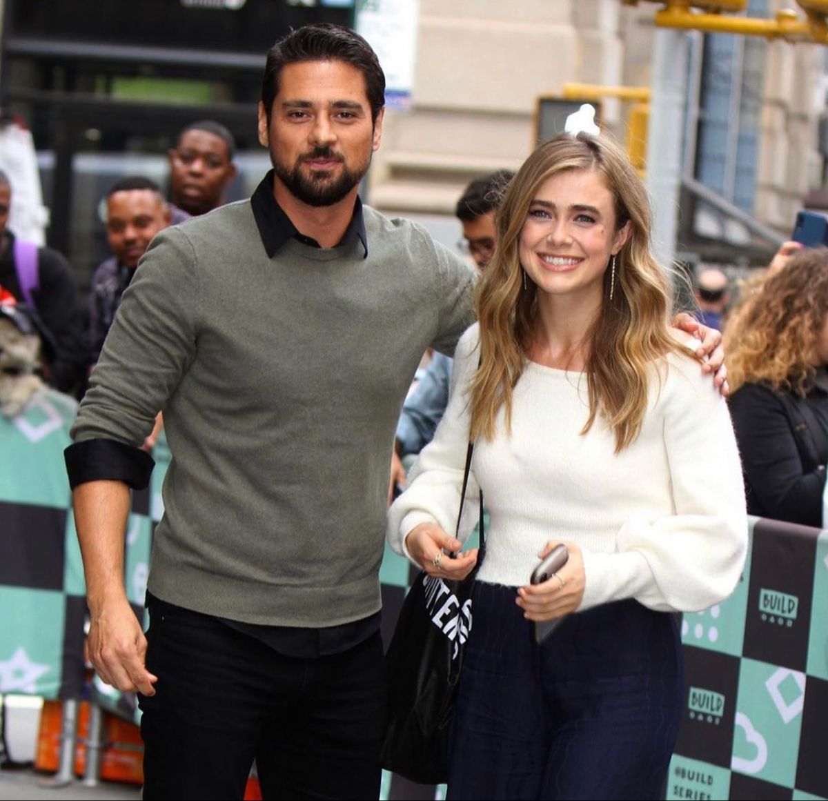 The cast of Netflix Series Manifest. J. R. Ramirez (left) and Melissa Roxburgh (right)