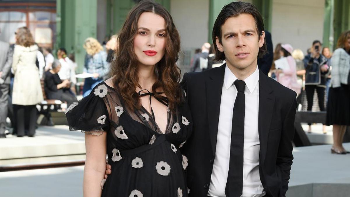 Keira Knightley (left) with just her husband James Righton (right)
