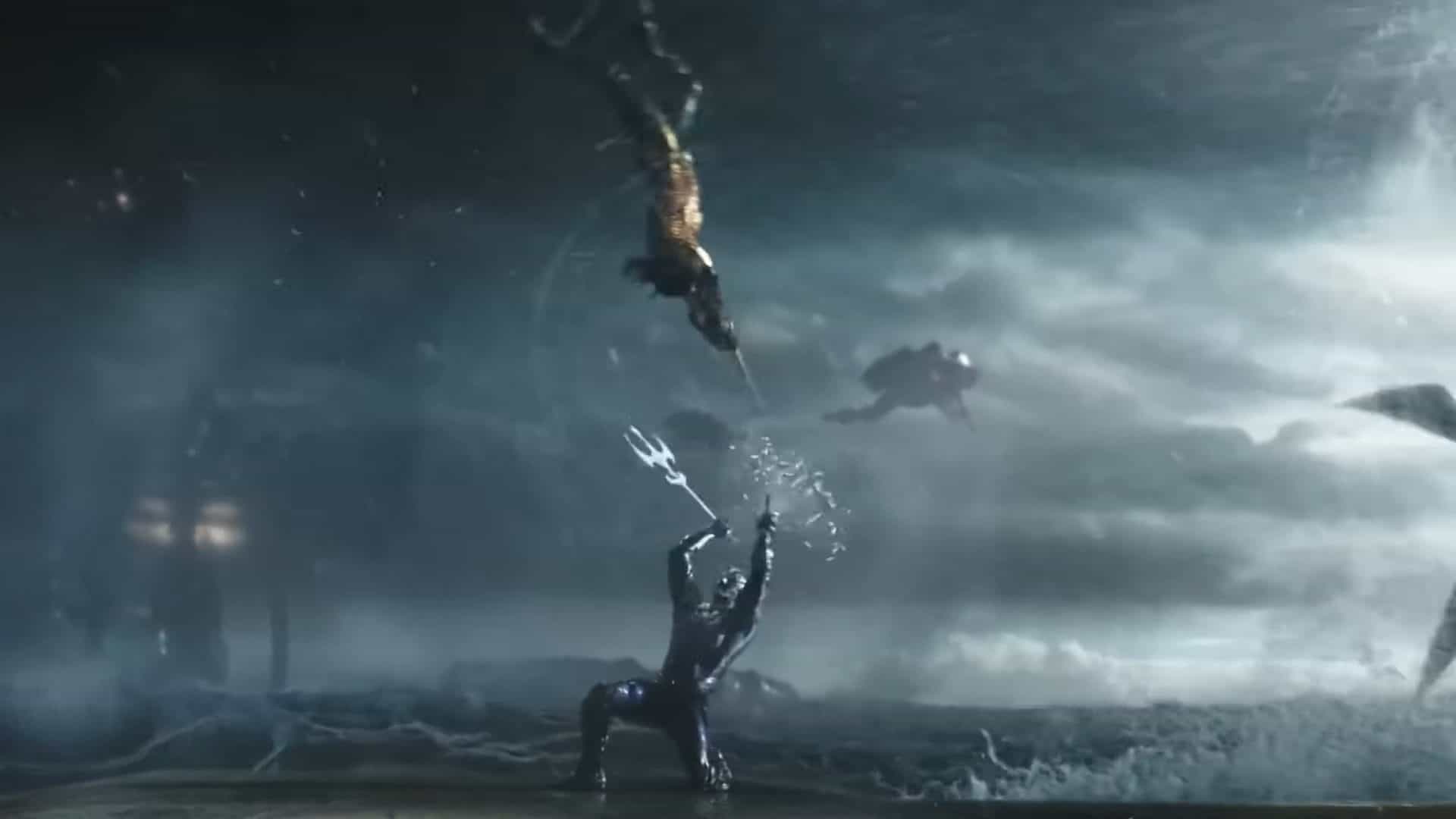 Aquaman rematches Orm and shatters Orvaxs Trident with a single strike