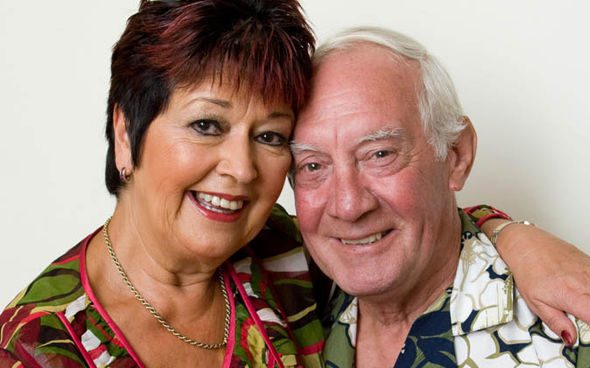 Ruth Madoc (left) with second husband John Jackson (right)