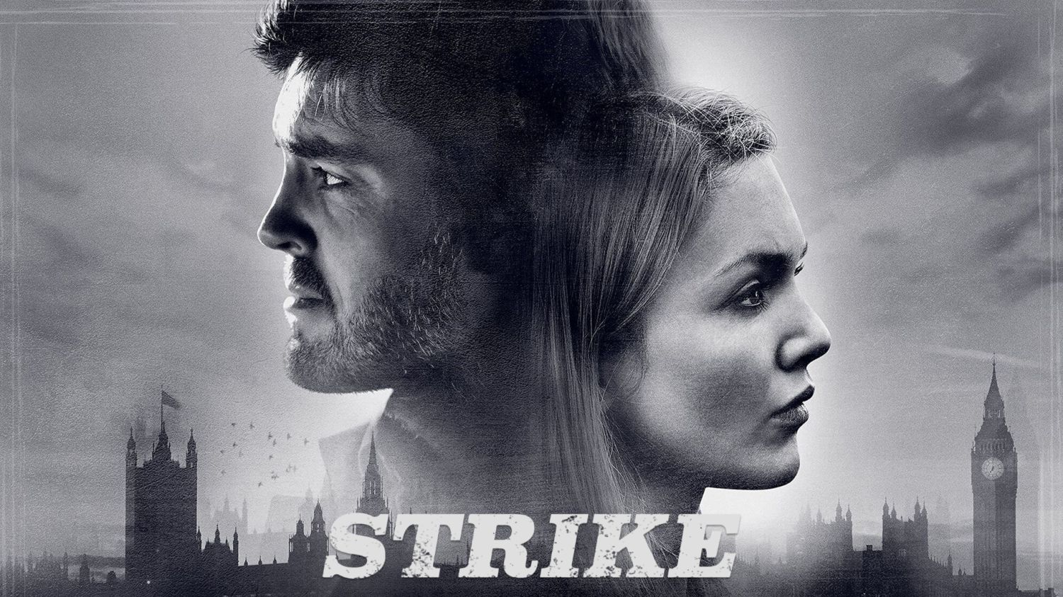 alt=" The cast of strike posing for the poster" 