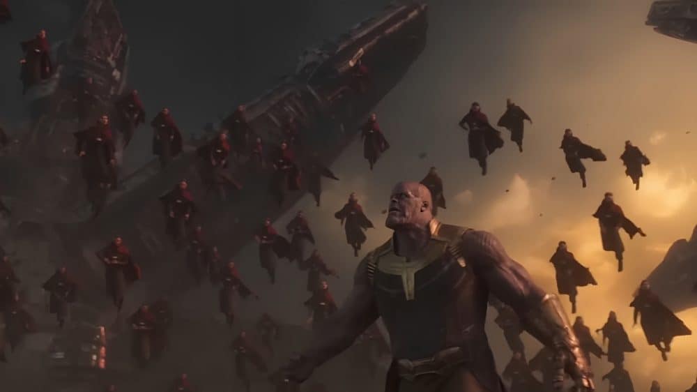 Doctor Strange clones against Thanos