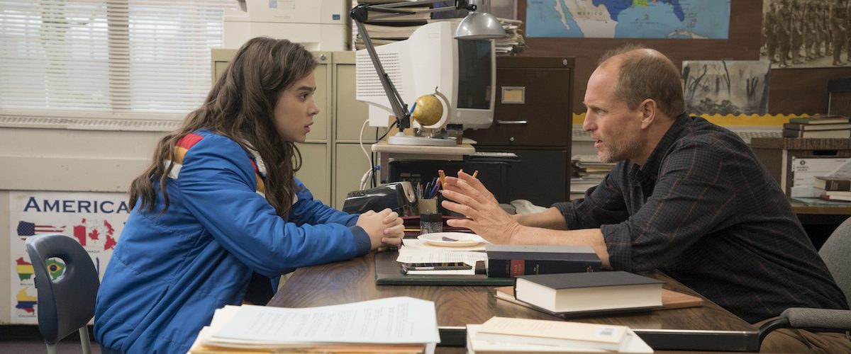 Hailee Steinfield and Woody Harrelson in The Edge Of Seventeen