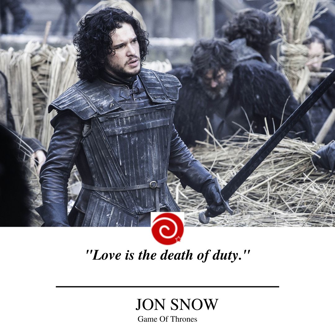 "Love is the death of duty."