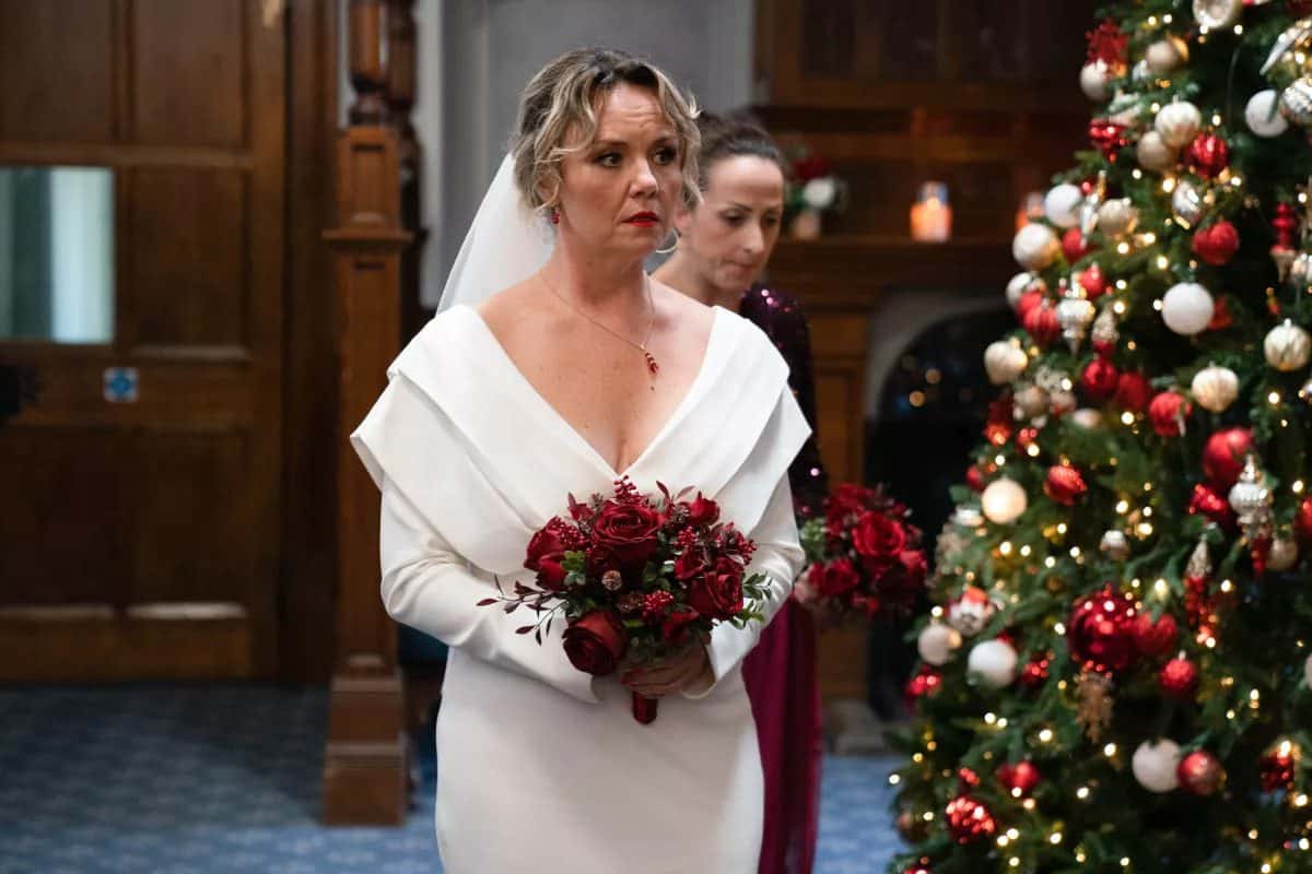 Janine Butcher at the altar