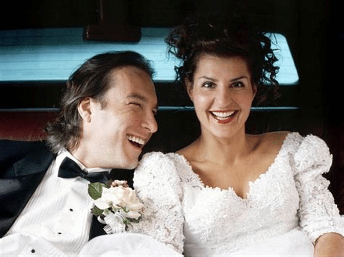 Nia Vardalos and John Corbett in 'My big fat Greek Wedding'