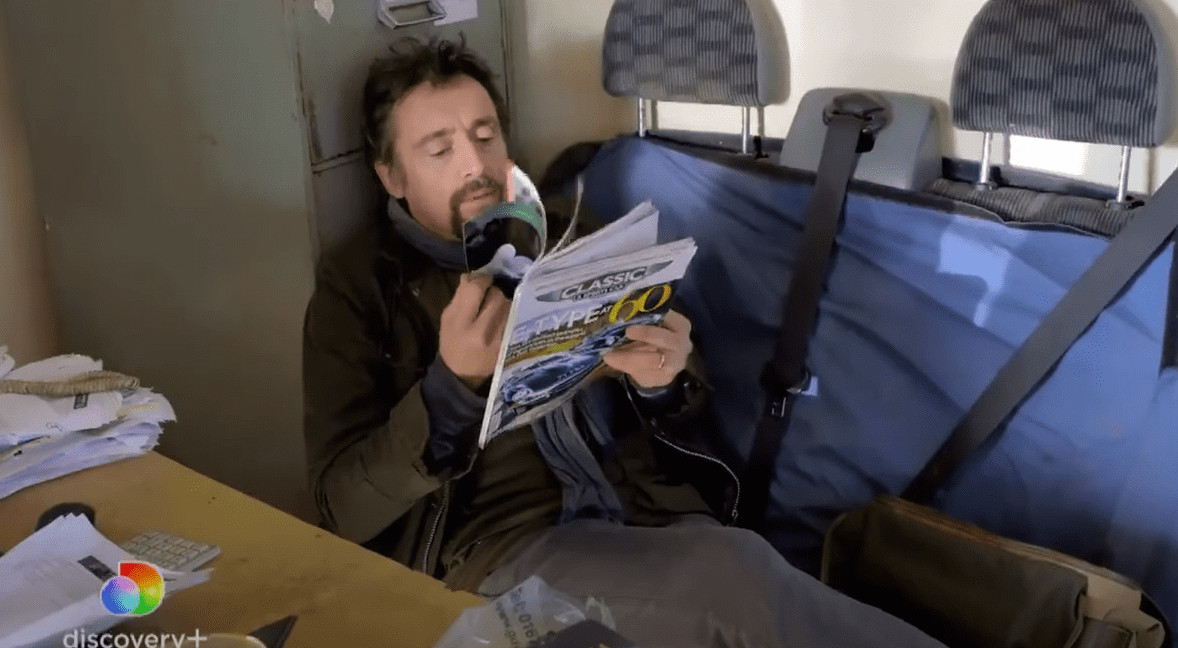 Richard Hammond reading car magazine
