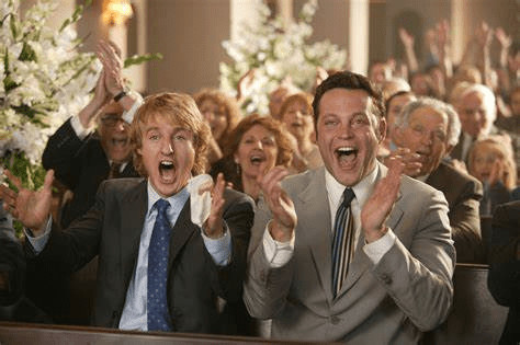 Owen Wilson and Vin Vaughn in the movie 'The wedding Crashers'