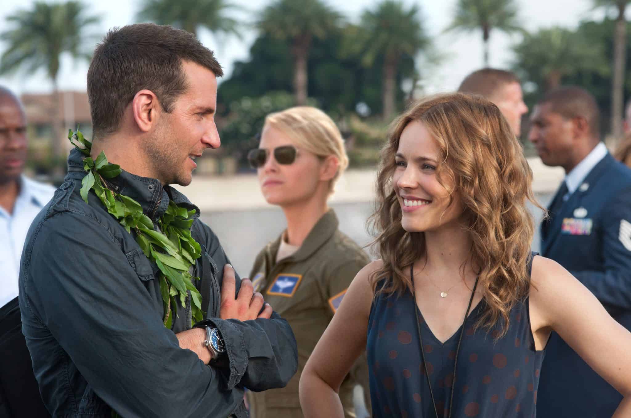 L-r, Bradley Cooper, Emma Stone and Rachel McAdams star in Columbia Pictures' "Aloha."