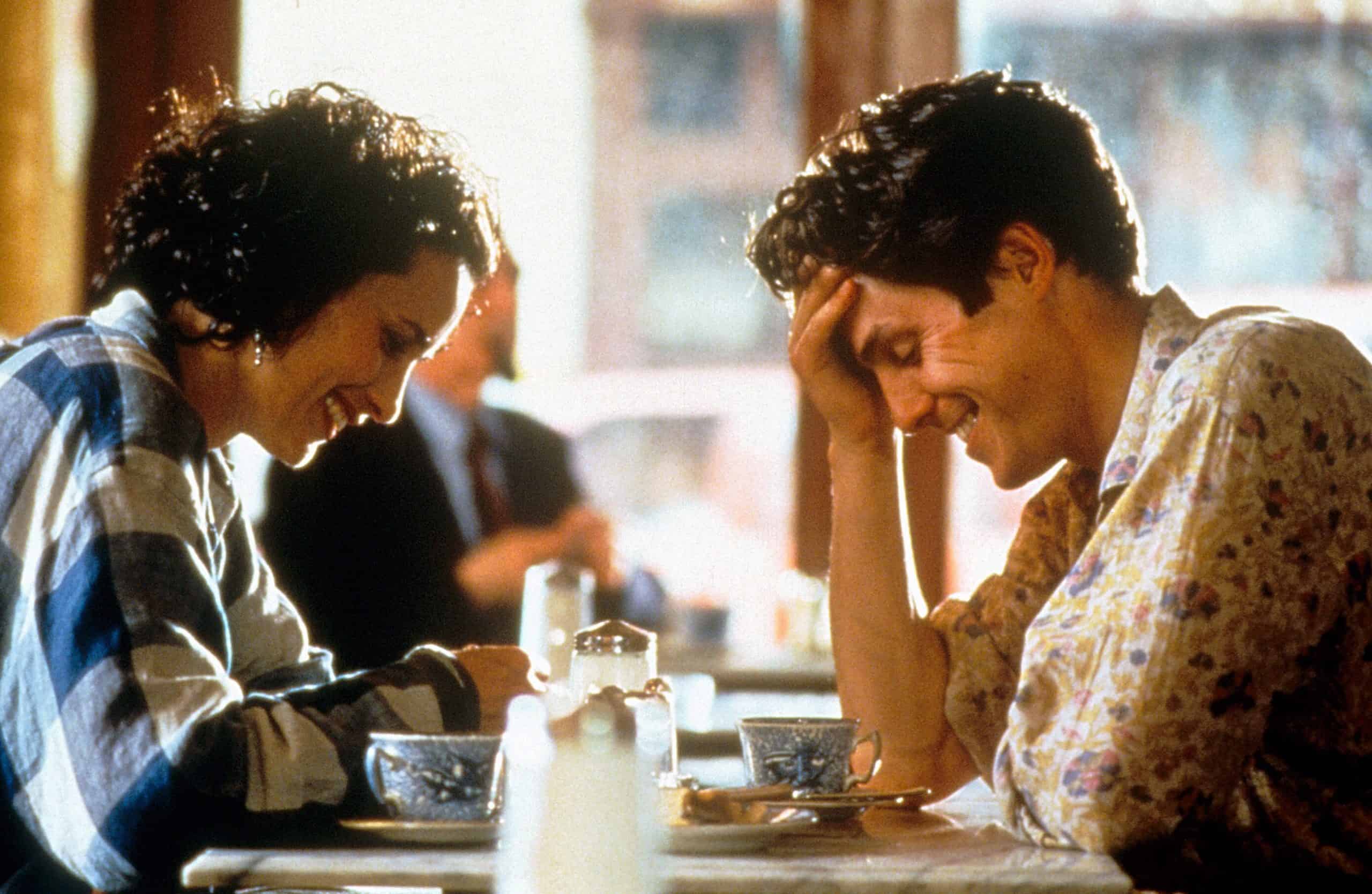 Andie McDowell and Hugh Grant in the British romantic-comedy 'Four weddings and a Funeral.'