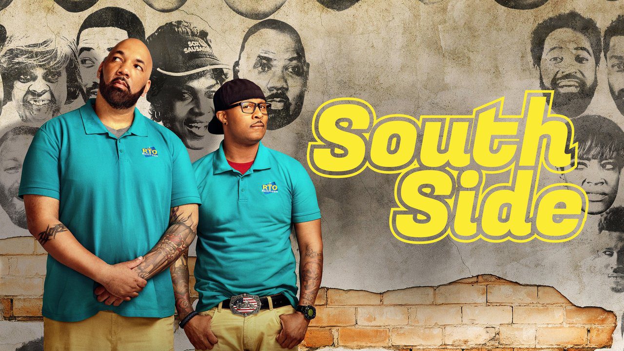 alt=" The leads of South Side posing for the poster" 