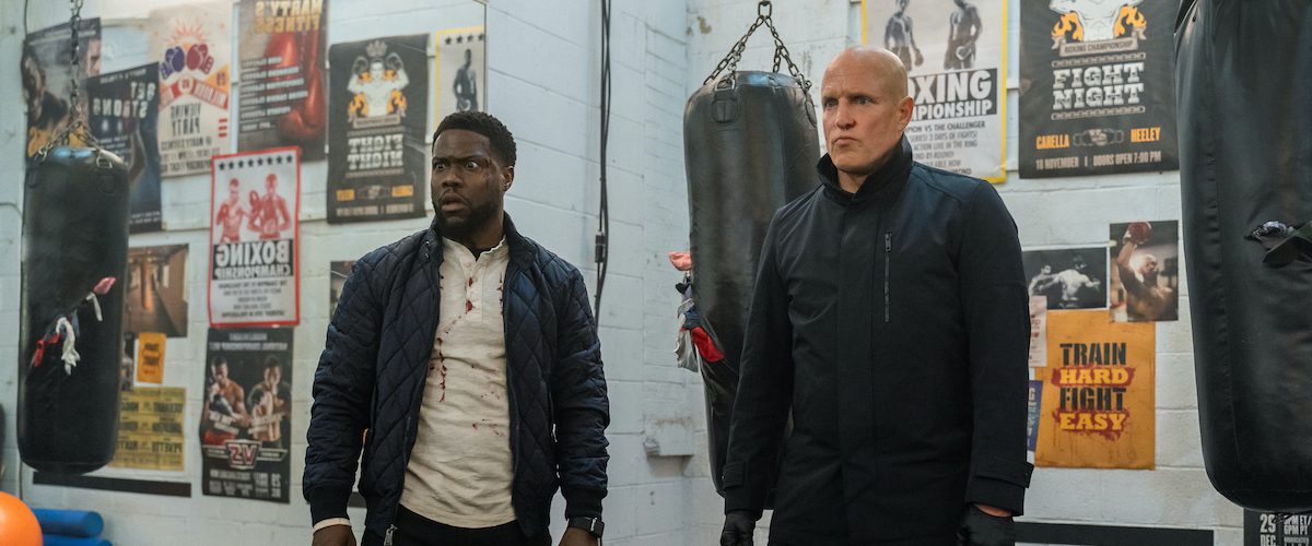 Kevin Hart and Woody Harrelson in "The Man From Toronto"