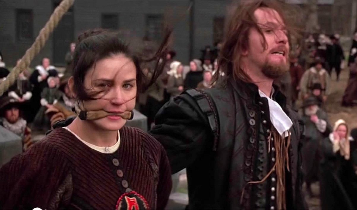 Demi Moore and Gary Oldman in "The Scarlet Letter"