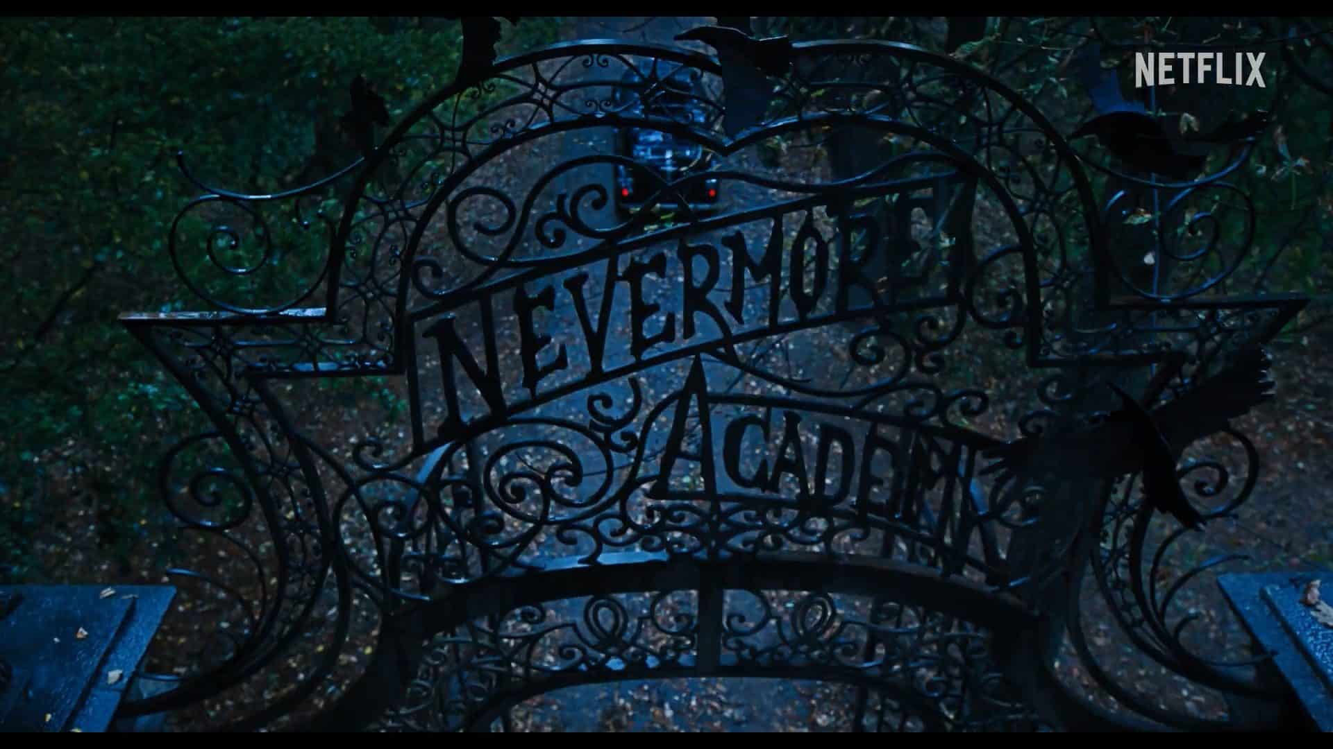 The gate of the Nevermore Academy