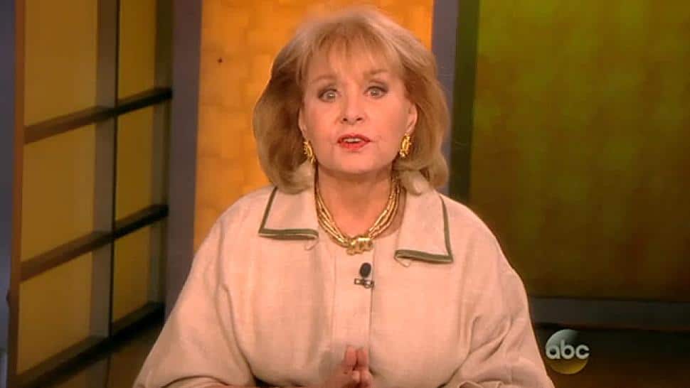 Barbara Walters during her host in the ABC channel
